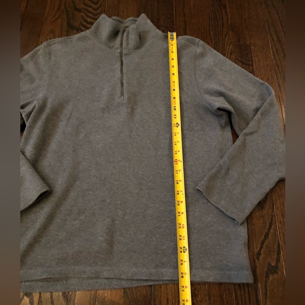 Banana Republic Men’s L Dark Gray High-Collar 1/4 Zip Long-Sleeve Sweater - EUC! - Picture 4 of 10